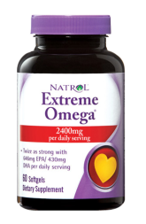 Жирные кислоты (Омега жиры) Natrol Extreme Omega 2400 мг  (60 капс)