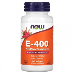 Комплексы витаминов и минералов NOW E-400 Mixed Tocopherols  (100 softgels)