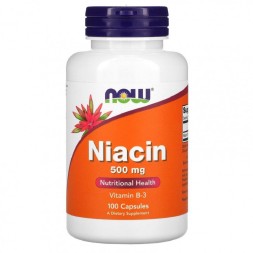 Комплексы витаминов и минералов NOW NOW Niacin 500 mg 100 caps  (100 vcaps)