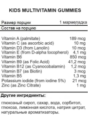 Комплексы витаминов и минералов SNT SNT Kids Multivitamin 60 gummies  (60 таб)