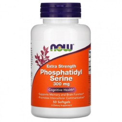 БАДы для мужчин и женщин NOW Phosphatidyl Serine 300 mg   (50 softgels)