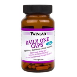 Комплексы витаминов и минералов Twinlab Daily One Caps with IRON  (60 капс)