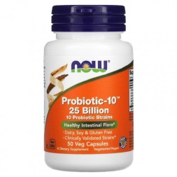 БАДы для мужчин и женщин NOW NOW Probiotic-10 25 billion 50 vcaps 