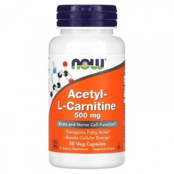 Спортивное питание NOW Acetyl-L-Carnitine 500 мг  (50 капс)