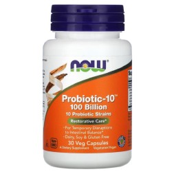 БАДы для мужчин и женщин NOW NOW Probiotic-10 100 billion 30 vcaps  (30 vcaps)