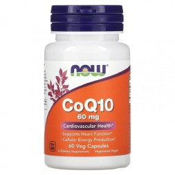 Коэнзим Q10  NOW CoQ10 60 мг  (60 капс)