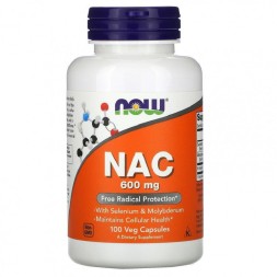 Антиоксиданты  NOW NAC 600mg   (100 vcaps)