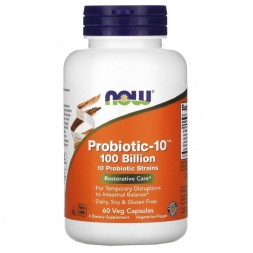 БАДы для мужчин и женщин NOW NOW Probiotic-10 100 billion 60 vcaps  (60 vcaps)