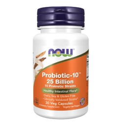 БАДы для мужчин и женщин NOW Probiotic-10 25 billion   (30 vcaps)