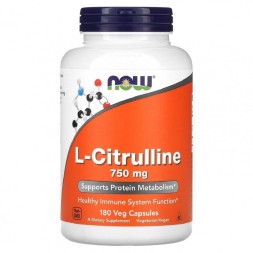Спортивное питание NOW L-Citrulline 750mg  (180 caps.)