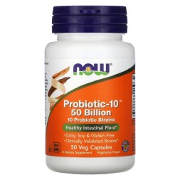 БАДы для мужчин и женщин NOW Probiotic-10 50 billion   (50 vcaps)