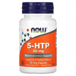 БАДы для мужчин и женщин NOW 5-HTP 50 мг  (30 капс)