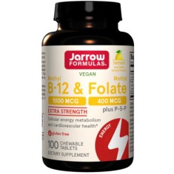 Комплексы витаминов и минералов Jarrow Formulas Methyl B-12 &amp; Methyl Folate   (100 Chewables)