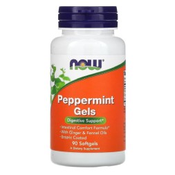 Специальные добавки NOW Peppermint Gels   (90 softgels)