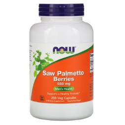 Спортивное питание NOW Saw Palmetto Berries 550mg   (250 vcaps)